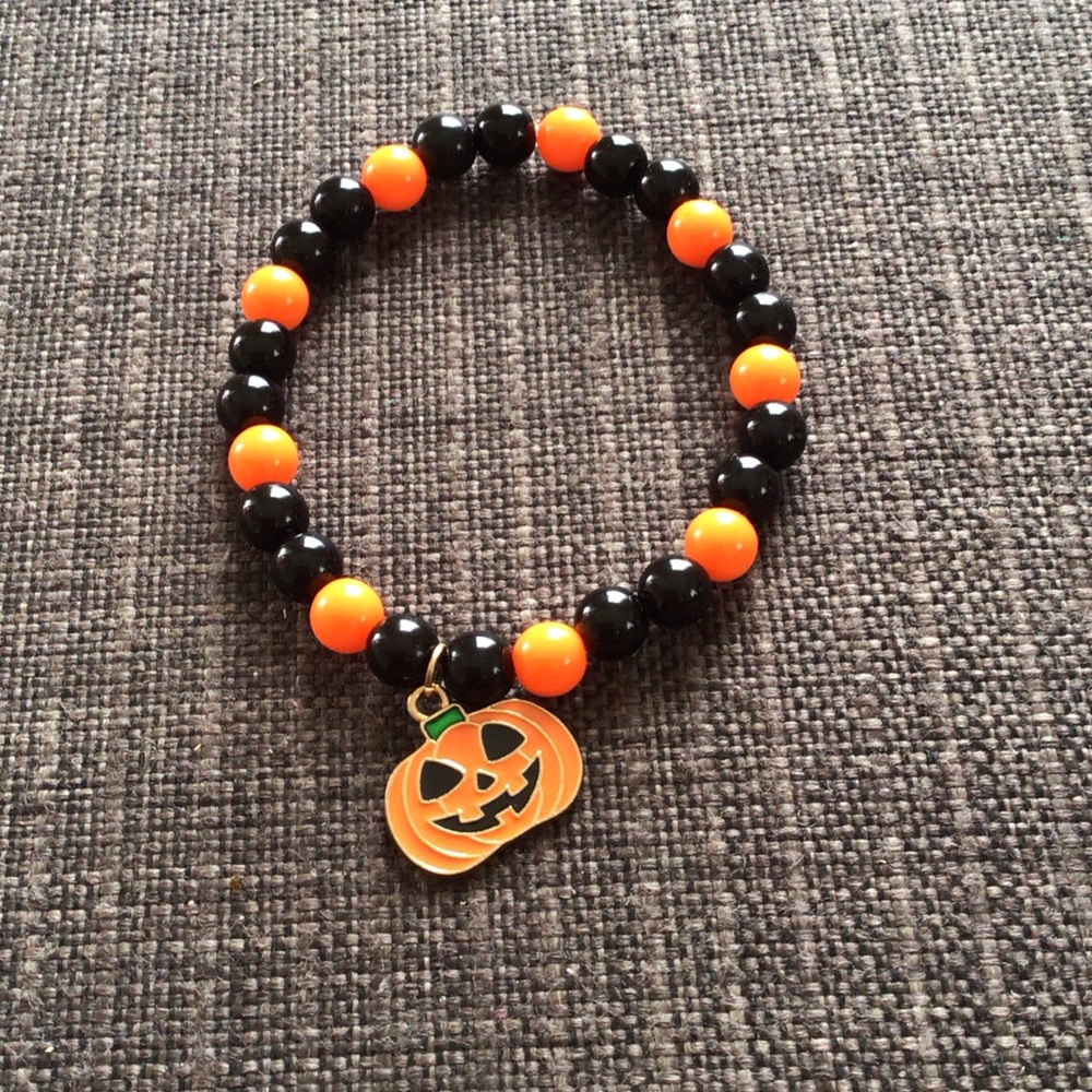 Halloween Pumpkin Charm Bracelet